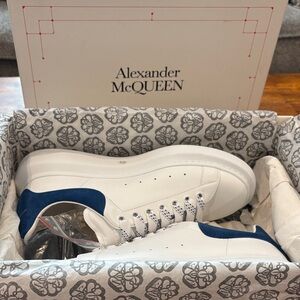 Alexander McQueen Men's Sneakers in White/Paris Blue 161